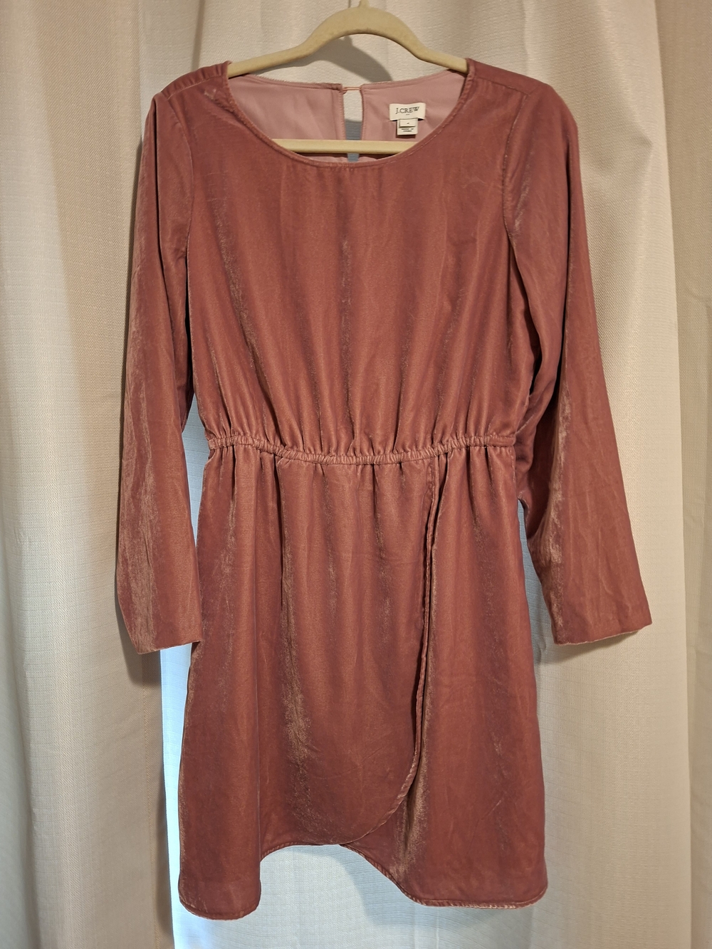 J.Crew Factory Velvet Tulip-Hem Dress, Size 4